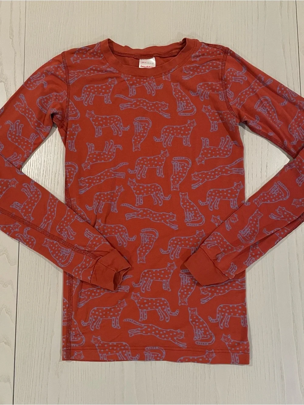 Hanna Andersson HannaSoft Stretch Pajama Set Wild Cat Amber Wood 14-16 160